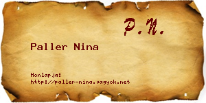 Paller Nina névjegykártya